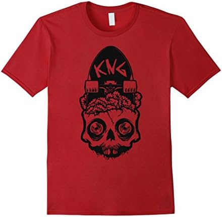 Mens Skull / Skater / Skate Lover / Zombie T-Shirt XL Cranberry