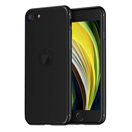 Enflamo Soft TPU Slim Ultra Thin Durable Flexible Anti-Scratch Full Protective Back Cover Case for iPhone SE (2020) (Bla