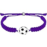 Soccer Bracelet, Soccer Jewelry, Adjustable Unisex Soccer Paracord Bracelets - Soccer Gift