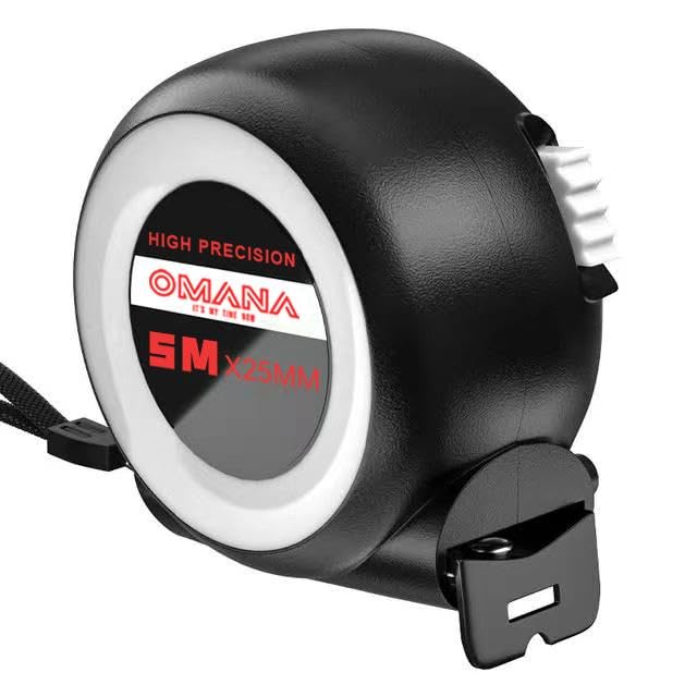 Metric Measuring Tape Meter 5M/10M Self Locking Shock Resistant Fluorescent Steel Tape Measure High Precision Metre Ruler Scale Measuring Tools (5M)