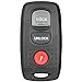 New Remote Transmitter Key Case for MAZDA 3 6 MPV Protege 5 Replacement Fob Shell 3 Button No chips inside