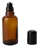 3PCS 30ml Brown Glass Empty Roll on Bottles