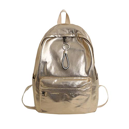 Excursion Sports PU Leather Zipper Backpack for Women, Girls Student Large Capacity Schoolbag Shoulder Bag, Lightweight Water Resistant Street Travel Camping Rucksack Satchel Daypacks
