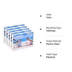 JUOIFIP 5 Pack Acrylic Picture Frame 5x7 Clear