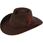 Outback Trading Company Unisex-Adult 1112 Unisex Dove Creek UPF 50 Water-Resistant Satin-Lined Western-Style Wool Hat