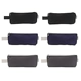 Augbunny Multi-Purpose 100% Cotton 12oz Canvas Zipper Pen Pencil Stationery Case Bag Cosmetic Makeup Pouch 6-Pack