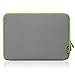 Runetz Laptop Sleeve 13 inch Neoprene MacBook Sleeve Case - Perfect Mac Sleeve Cover with Pocket for Your MacBook Pro 13 inch Sleeve and MacBook Air 13.3”, Laptop Bag 13 inch Display Size - Grey-Green