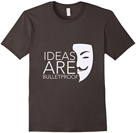 Mens Ideas Are Bulletproof tshirt as gift Medium Asphalt