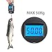 WECHIC Digital Fish Scale 110lb/50kg, Portable Luggage Weight Scale, Electronic Hanging Hook Scale, Fishing Scale with Measuring Tape, Backlit LCD Display