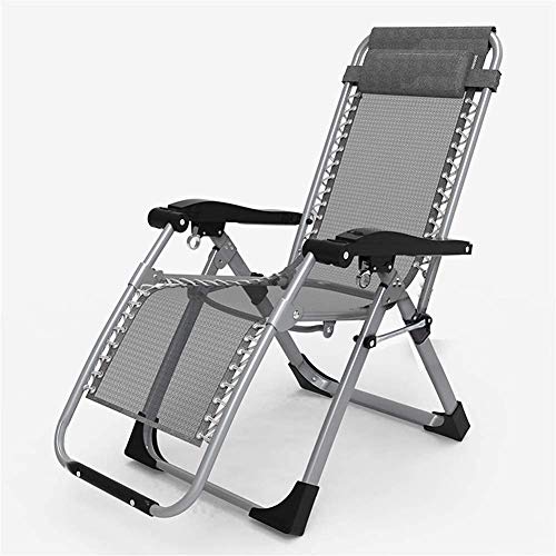 Liegestuhl Sonnenliege Gartenliege Lounge Sessel Klappbare Schwerlast-Schwerelosigkeitsstühle Sun Lounger Recliner für… – Bild 8