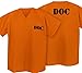 Prisoner Costume Top Orange DOC Jail Convict Uniform SHIRT