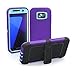 Galaxy S7 Edge Case, ToughBox® [Armor Series] [Shock Proof] [Purple | Aqua] for Samsung Galaxy S7 Edge Case [Built in Screen Protector] [Holster & Belt Clip] [Fits OtterBox Defender Series Clip]