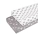 Boritar Changing Pad Covers Soft Stretchy Jersey Knit 2 Pack, Semi-Waterproof Chang Table Covers for Boys with Grey Arrow and Circle Printed