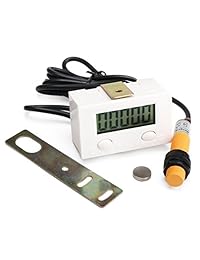 HOMREE LCD Contador digital Tally 0 99999 Dígito adelante Contador digital Panel Calibrador Alimentado por batería 5 dígitos Contador de punzones electrónicos a prueba de golpes Totalizador con interruptor de inducción magnética