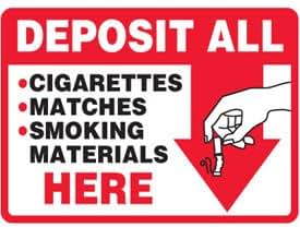 Amazon.com: Adhesive Vinyl Cigarette Butt Disposal Sign - 7"h x 10"w ...