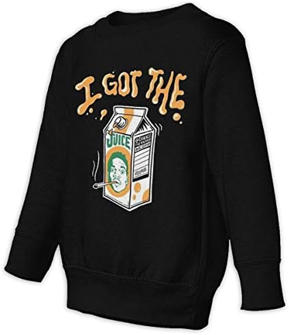 Reppusily Toddler Juvenile Chance The Rapper Juice Logo Printing Crewneck Long Sleeve Hoodie for Baby Boys & Girls Black