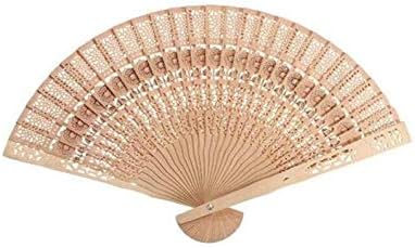 EXCITES Folding Fan,Elegant Embroidered Flower Peacock Pattern Sequin Fabric Folding Handheld Hand Fan for Women Wedding Dancing Party Decoration by TheBigThumb