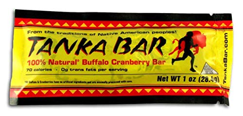Bison Pemmican Meat Bars with Buffalo & Cranberries by Tanka, Gluten Free, Beef Jerky Alternative, Slow Smoked Original, 1 Oz, Pack of 12