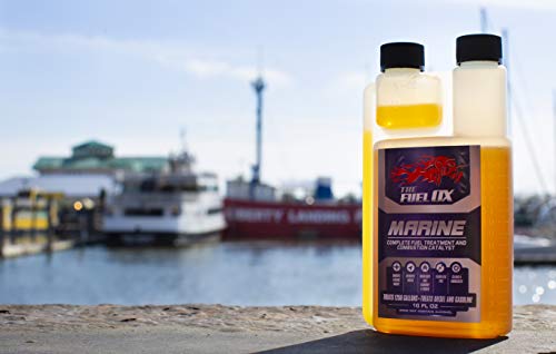 Fuel Ox Marine - Complete Fuel Treatment and Combustion Catalyst - Fuel Additive for Gas or Diesel - for Inboard or Outboard Motors - Treats Fuel for Boats or Jet Skis - 3oz Bottle