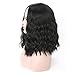 Rosa Star Short Wavy Black Wig, Short Black Bob Wigs for Women, Wavy Bob Wig Synthetic Natural Looking Heat Resistant Fiber Wigs