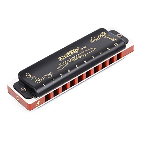 image for Anwenk Harmonica Key of Bb 10 Hole 20 Tone Diatonic Blues Harmonica Bb