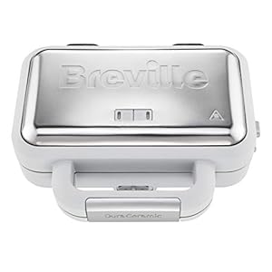 Breville-VST070-Sandwich-Toaster-850-W-Grey-and-Textured-Stainless-Steel Breville VST070 Sandwich Toaster, 850 W, Grey and Textured Stainless Steel