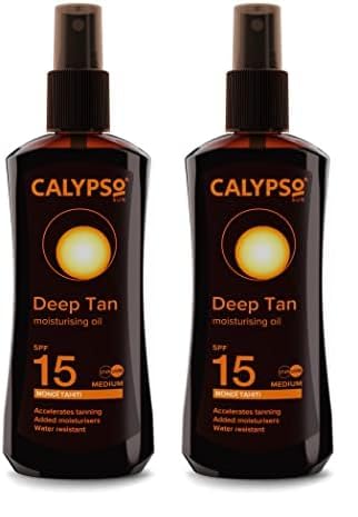 Calypso Monoi Tahiti Bronzing Tanning Oil SPF15 (Pack of 2)