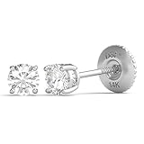 Diamond Studs Forever 14K White Gold Solitaire