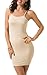 Zevrez Women's Basic Sexy Seamless Camisole Stretchy Spaghetti Strap Slip Mini Dress(skincolor,S)