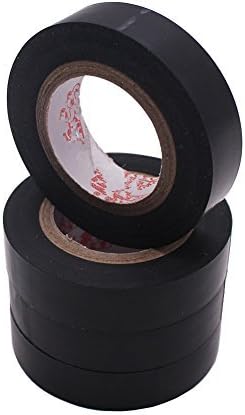 DOOR Black Electrical Tape,Insulating Tape,Durable, PVC Material,Waterproof Vinyl Insulating Backing -52 Feet × 4pack
