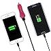 Pink USB Car Charger with FREE 2in1 Charging Cable - Portable Universal High Power Dual Port Output 4.8A/24W & Rapid Charge Lightning and Micro-USB Cable - Compatible with iPhone,Samsung,HTC,Garmin