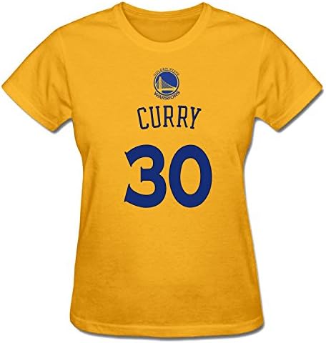 SKVV Women's Golden State Warriors Stephen Curry # 30 T-Shirt yellow L