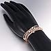 YamaziHD Fashion Jewelry Austrian Crystals Rose Gold Plated Multi-Strand Unique Bracelet for Women Girls (Big size)