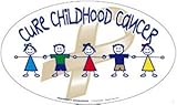 Cure Childhood Cancer Awareness Oval Magnet [Kitchen]