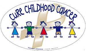 Cure Childhood Cancer Awareness Oval Magnet [Kitchen]