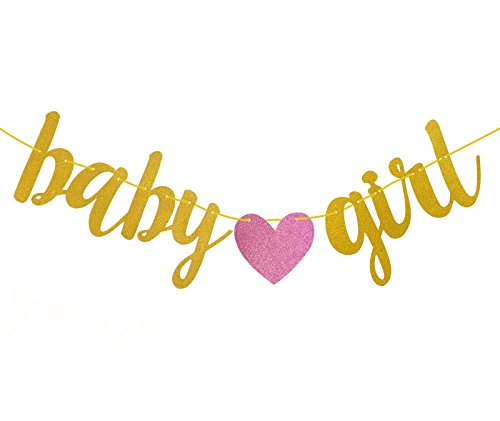 Fecedy Gold Glitter Baby Girl Banner For Baby Shower Buy Online