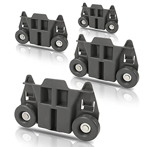 4 Packs Upgraded W10195417V WPW10195417V Dishwasher Lower Wheels Replaces For kitchen-aid whirlpool kenmore Dishwasher Rack Roller WPW10195417V W10195417 PS11750057