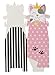 Juvale Cat Party Favor Boxes - 24-Pack Paper Treat Boxes with Die-Cut Princess Kitty, Cute Cat Themed Gable Boxes, Goodie Gift Loot Boxes, Girls Birthday Party Supplies, 3.5 x 3.5 x 8 Inches