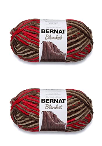 Bernat Blanket Raspberry Trifle Yarn - 2 Pack of 300g/10.5oz - Polyester - 6 Su…