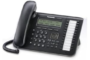 Panasonic KX-NT543 Black 3-Line Backlit LCD IP Phone w/24 Buttons (Renewed)