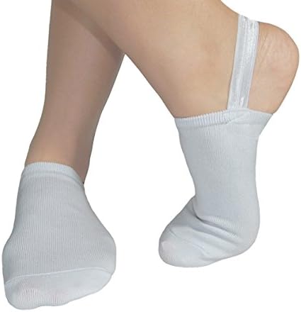 Halfsox-the Original Classic Sling-back No Show Half Socks (Small, White) (One Pair)