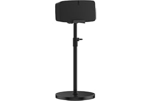Height Adjustable Speaker Stand for Sonos Five & Play 5 Speaker Stand Support Vertical & Horizontal - Heavy-Duty Floor Stand 