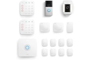 All-new Ring Battery Doorbell Plus with Ring Spotlight Cam Plus, (White) and Ring Alarm 14-Piece (White)