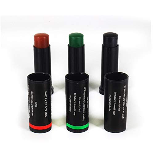 Shentesel 3Pcs 3 Color Camouflage Face Body Paint Stick Hunting CS Outdoor Game Makeup Oil