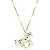WCRAZYE Horse Necklace for Women Lightweight Charm Dainty Lucky Horse Necklace Personalized Birthday Gift