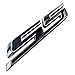 zorratin Slant SS Grill Side Trunk Emblem Badge Decal with Adhesive for Chevrolet Chevy Camaro Impala Malibu Holden 2010-2025 [Black Letter with Chrome Trim]