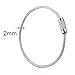 eBoot 10 Pack Stainless Steel Wire Keychain Cable Key Ring, 2 mm