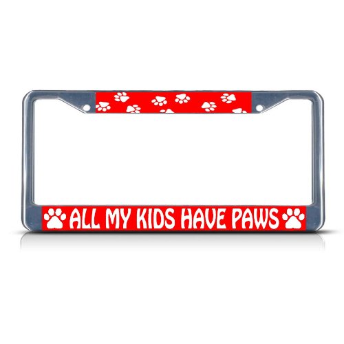 Paw Print License Plate Frames Kritters in the Mailbox
