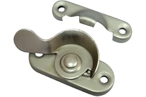 QCAA Steel Window Sash Lock, CTC 2", Satin Nickel, 24 Pack, Made in Taiwan