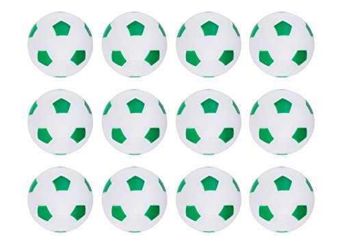 Truscope Sports Foosball Table Soccer Replacement Balls - 36mm - (12 Pack, Green-White) - Thumbnail 7